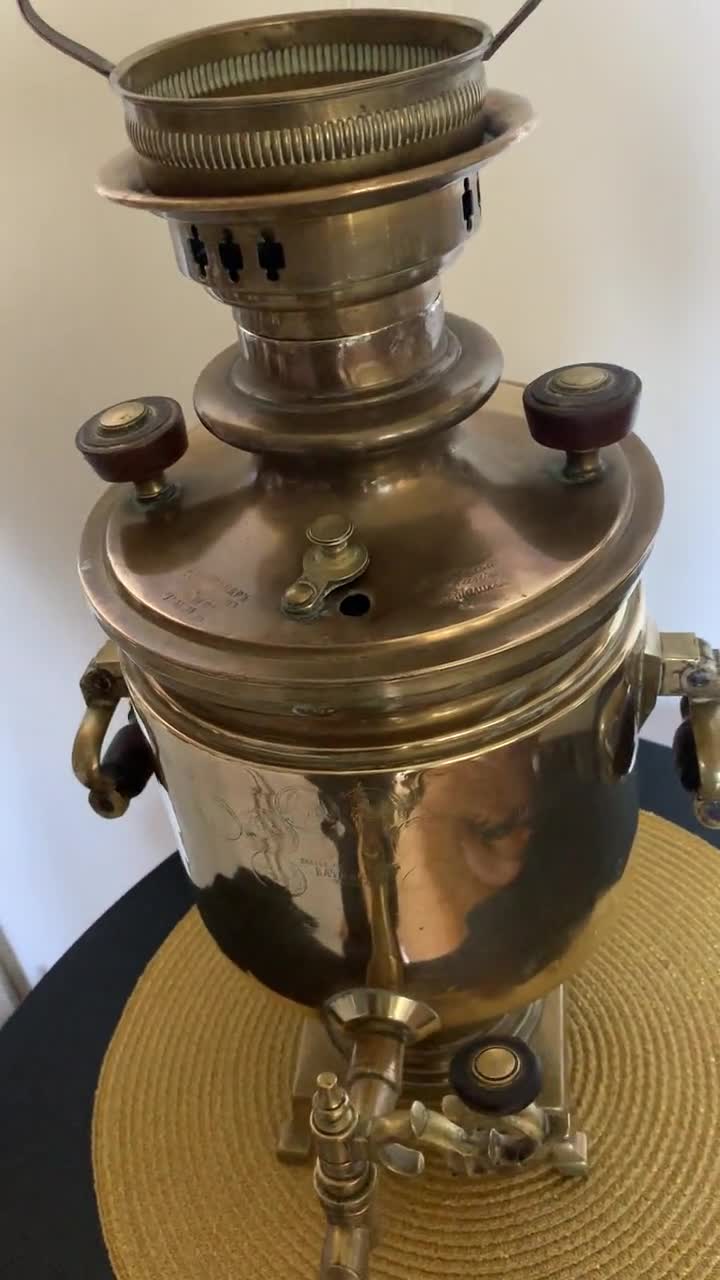 ロシア製　アンティーク サモワール　金属製 花柄 ロシア製 ホフロマ柄 サモワール入荷【上福岡店】｜2020年11月23日