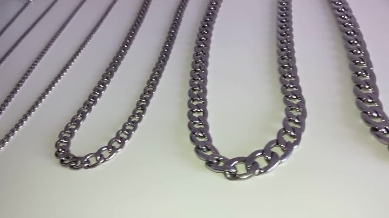 Iced Cuban Link Chain Custom Necklace White Gold Cuban Gold Plated