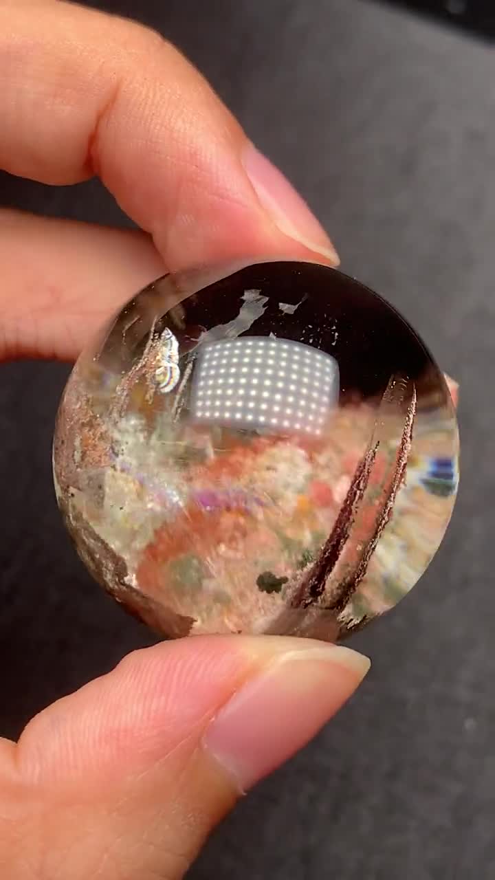 Garden Quartz Crystal Sphere: Natural Rainbow Inclusions, 34mm - Etsy