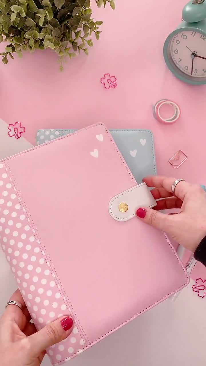 A5 Personal Pink Planner in pelle / 6 anelli Naibook -  Italia