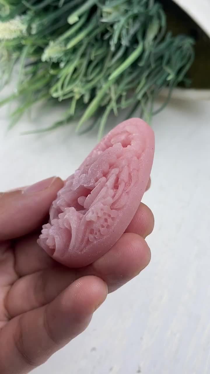 Gorgeous Pink Opal Crab Carving , Crystal Carving , Hand-carved