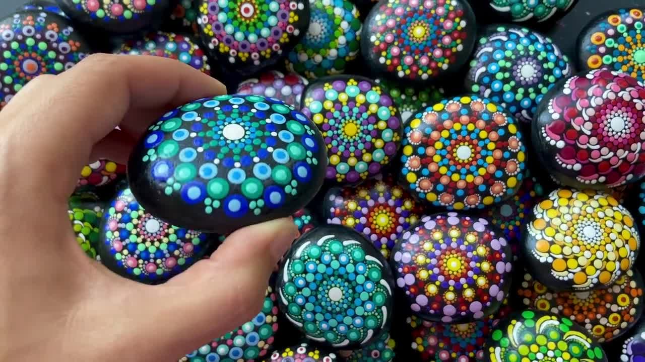How to Paint Mandala Rocks with Nail Polish