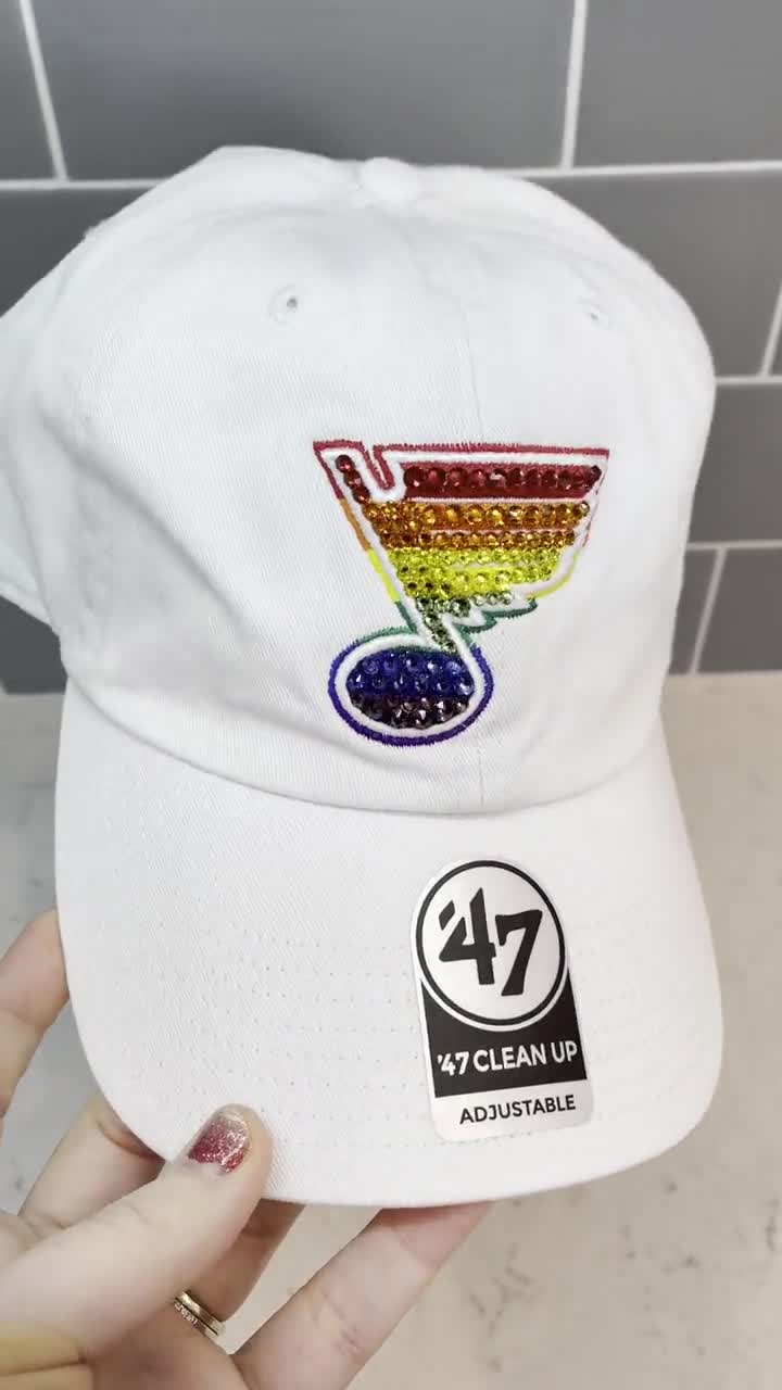 47 St. Louis Blues Clean Up Blue/Navy Logo Adjustable Strap Hat Dad Cap