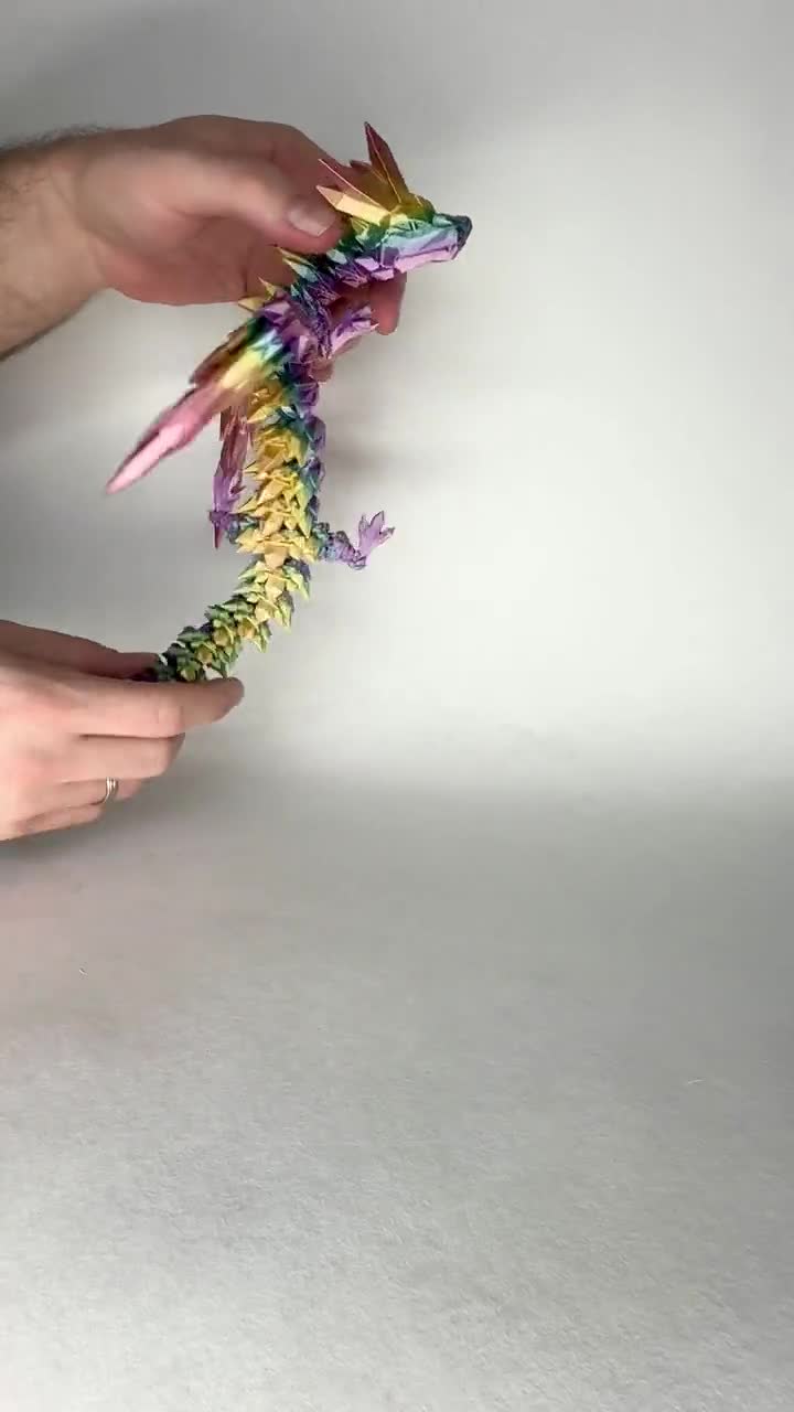 3D Drachenei Mit Beweglichem Drachen - 29cm Fantasy Dekoration Blau