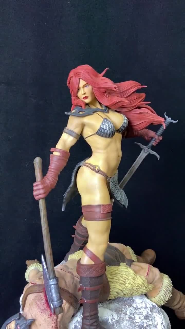 アメコミ RED SONIJA STATUE 1/6 Scale 1/12th, 1/10th, 1/8th or 1/6th Scale 3DMoonn Design Red