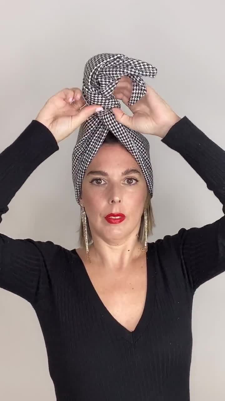 Fascia per turbante pied de poule da donna, fascia per capelli invernale da  donna, accessorio per capelli alla moda autunnale -  Italia