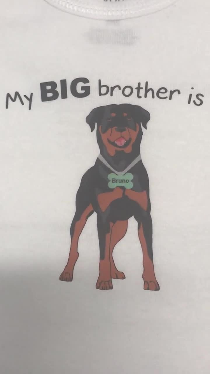 My Big brother is a Rottweiler baby onesie Dog lover baby custom onesie  custom sibling shirt Baby shower gift unisex baby clothes