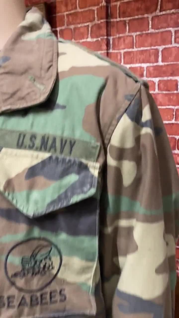 90's US Navy M-65 Field Cold Weather Jacket Camouflage 