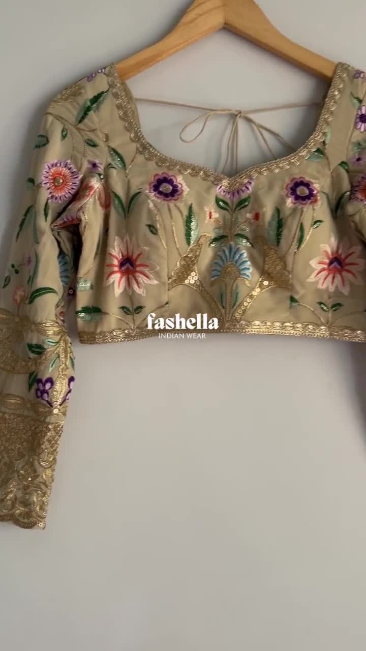 Embroidery lavender blouse | Saree blouses in USA – Haas
