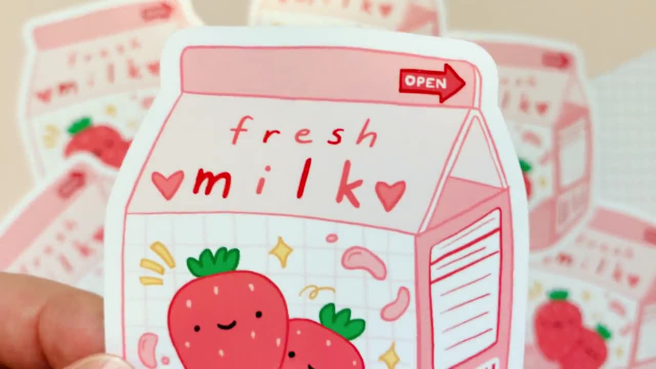 Strawberry Milk iPhone Wallpaper  Iphone wallpaper kawaii Wallpaper  iphone cute Kawaii wallpaper