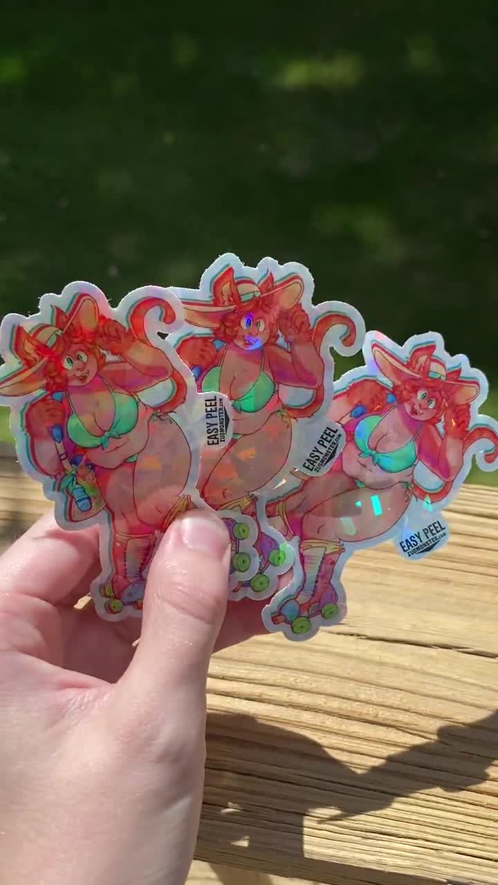 Holo Catgirls holographic stickers — Sukeban.NYC