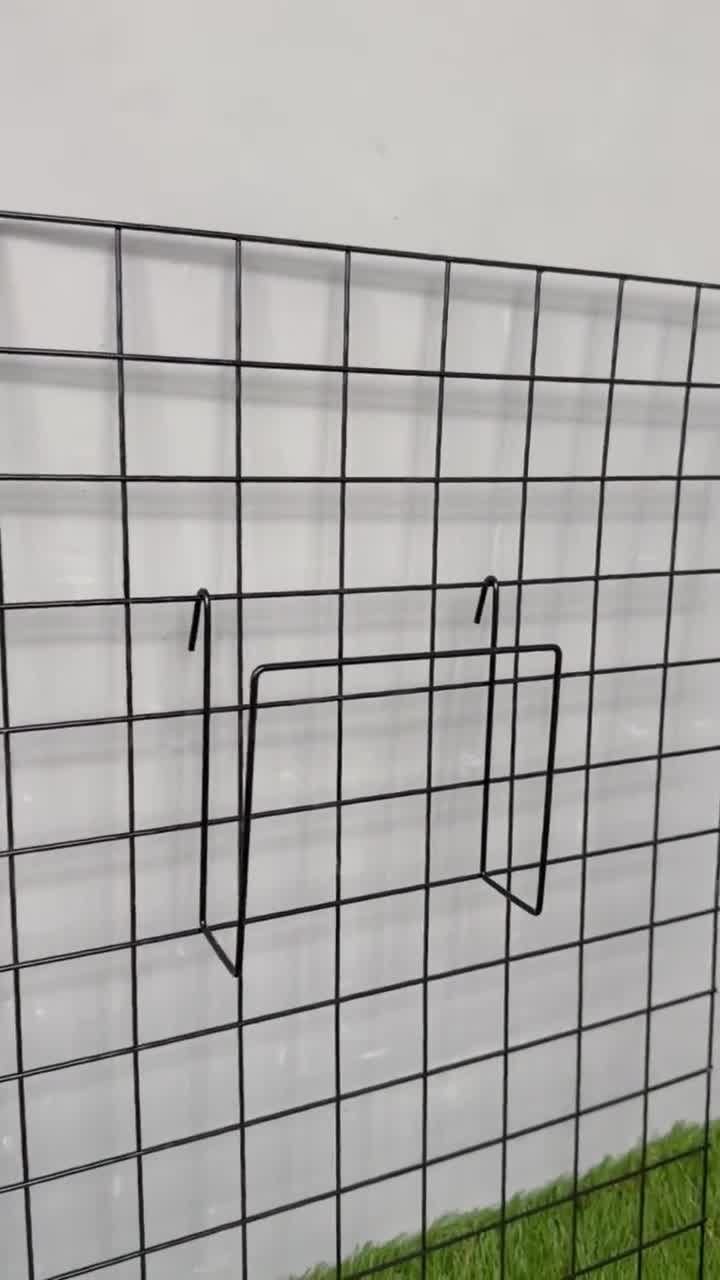 MUCKLILY Metall Gitter Display Board Schwarz - Vielseitiges Rasterpaneel Für Fotos & Schmuck