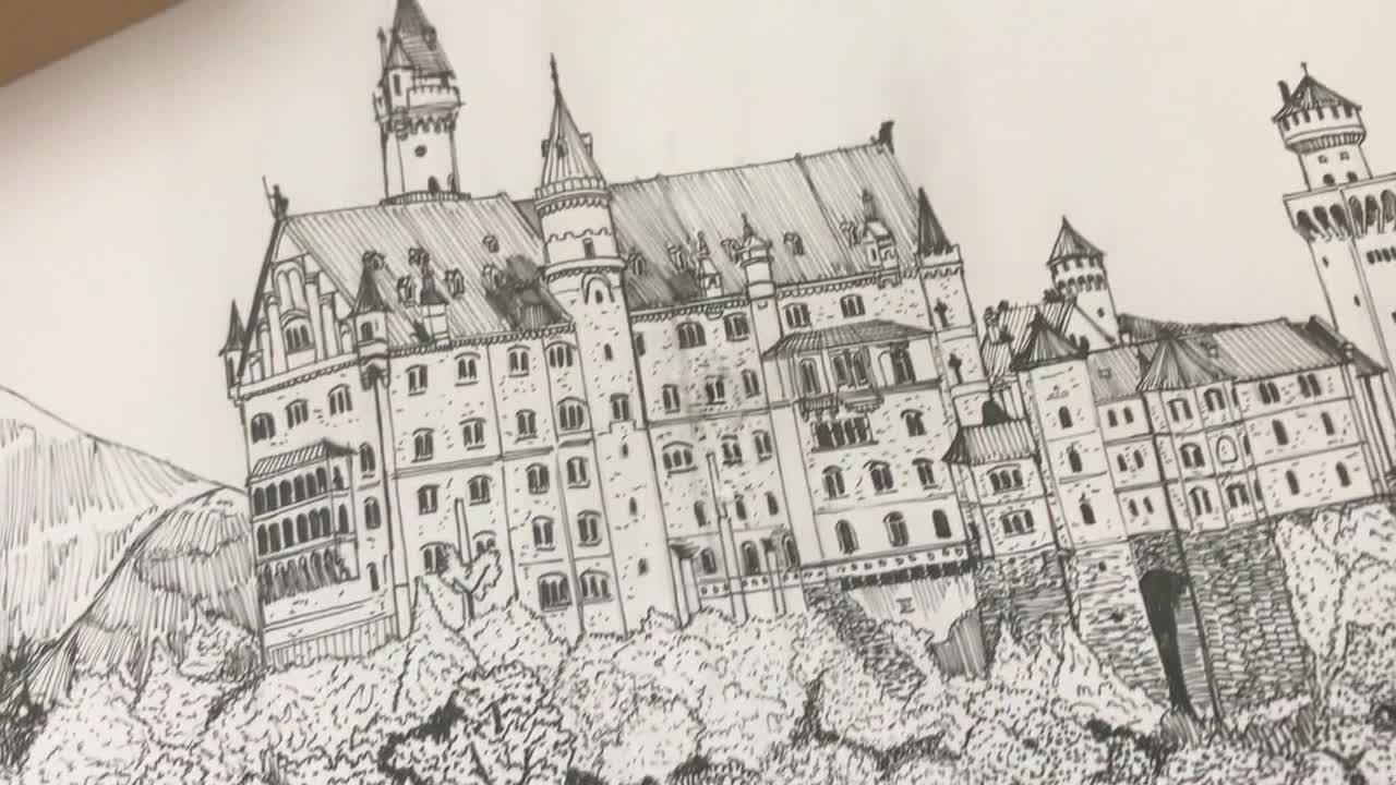 Neuschwanstein castle, germany illustration image_picture free download  401692611_lovepik.com