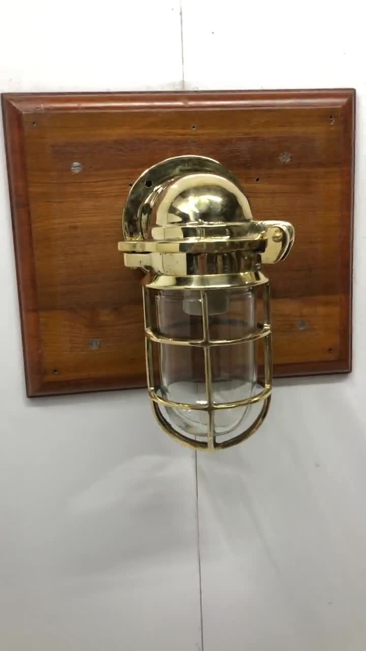 Vintage Style Marine Antique Brass Wall Mount Nautical Indoor/outdoor  Bulkhead Light Fixture 