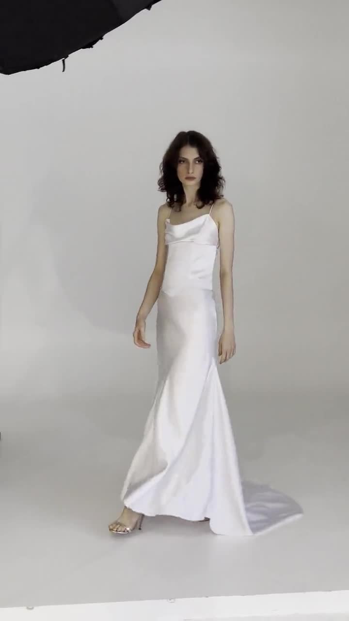 white corset satin slip dress 1960'S ROMANTIC WHITE CORSETED SLIP DRESS (XS)  Efff