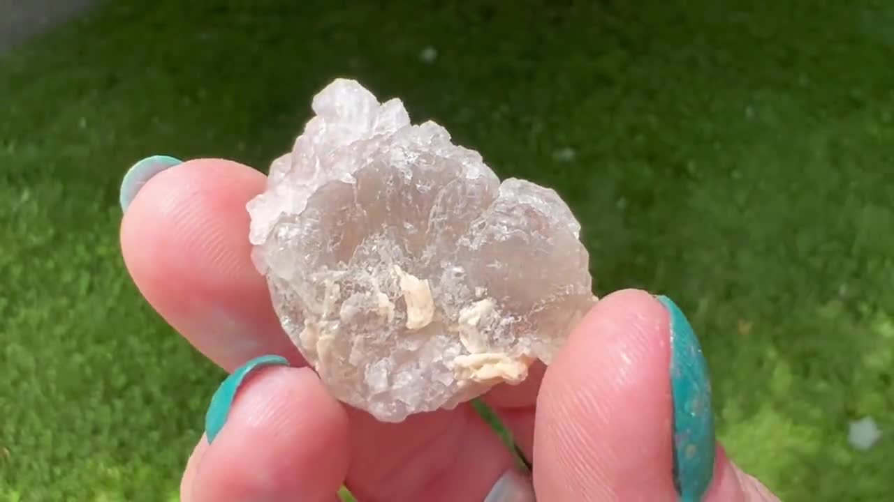 RARE Large Crystalized Rose Quartz on Smoky Pink Druzy Terminated Mineral Matrix deals