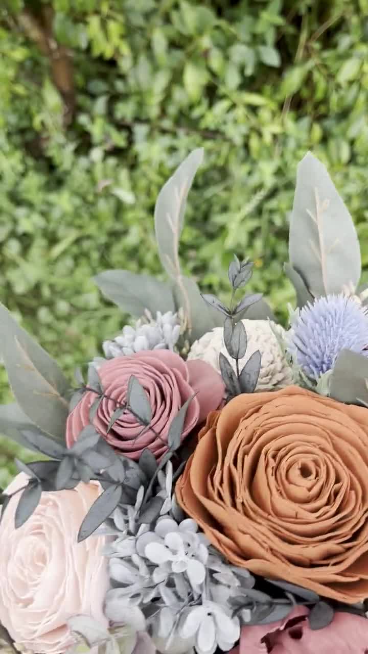 Fall in Cody Wood Wedding Bouquet / Rustic Boho Bridal Bride
