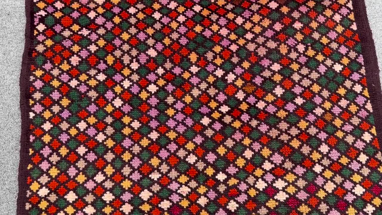 ヴィンテージ アフガン バルーチ ラグ (3x5): ハンドメイド ウール