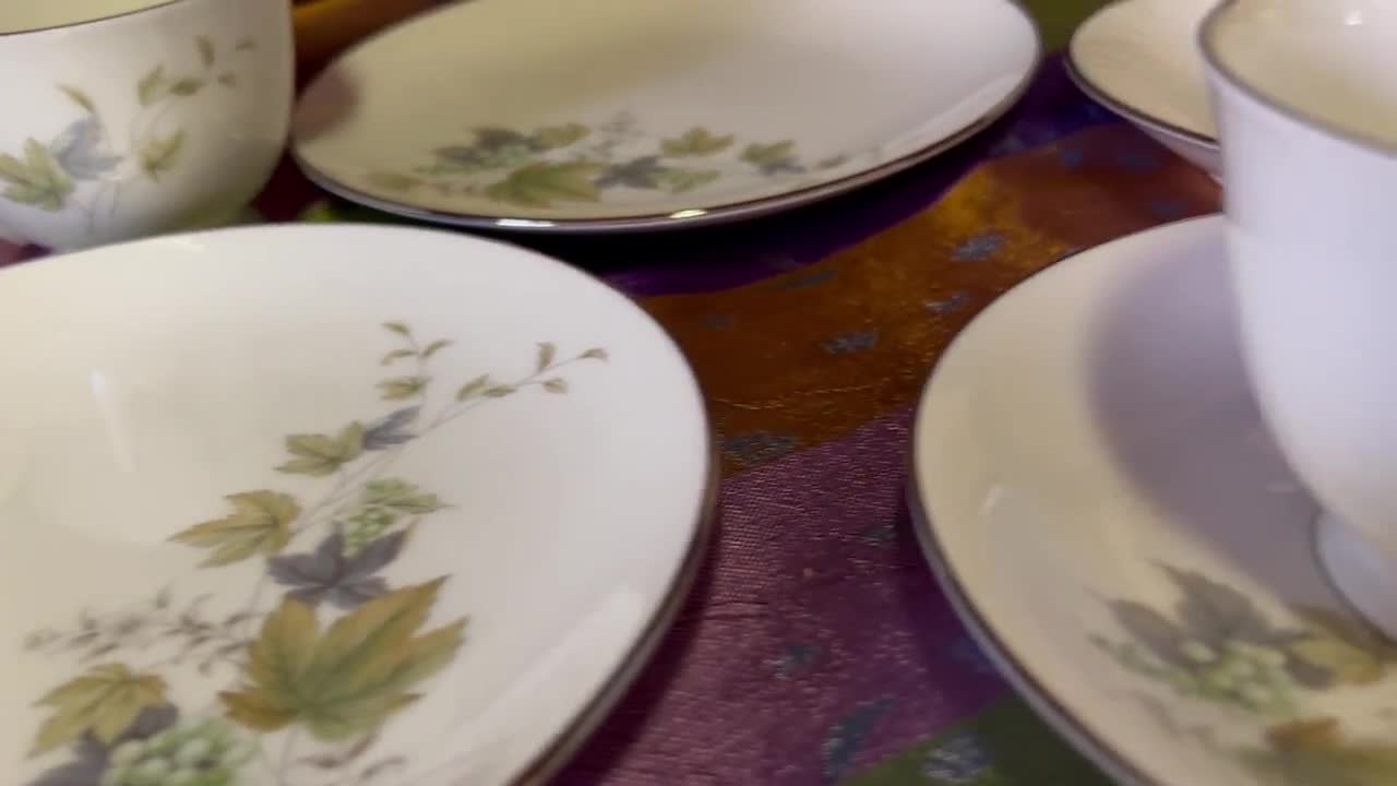 Vintage Royal Ceramics Japan Deauville Trio: Cup, Saucer, Plate