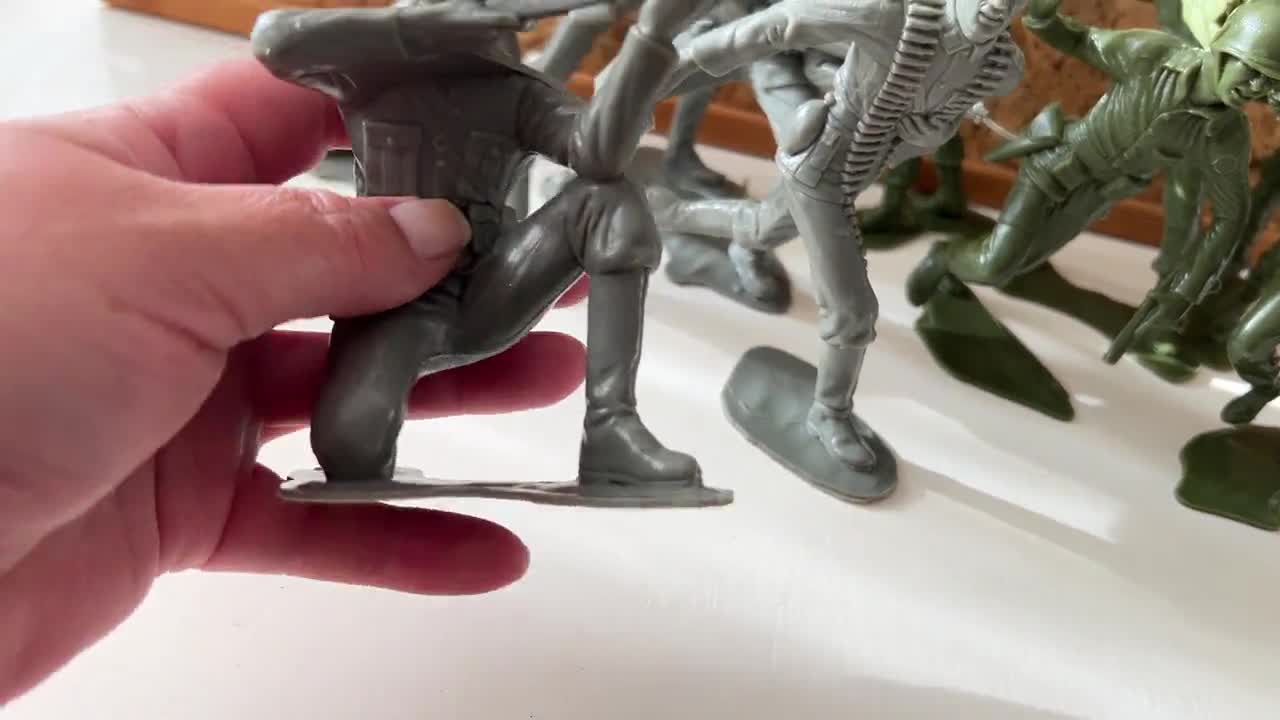 Vintage 1970s TIM-MEE Toys | 10x Large Plastic Army WWII Soldiers