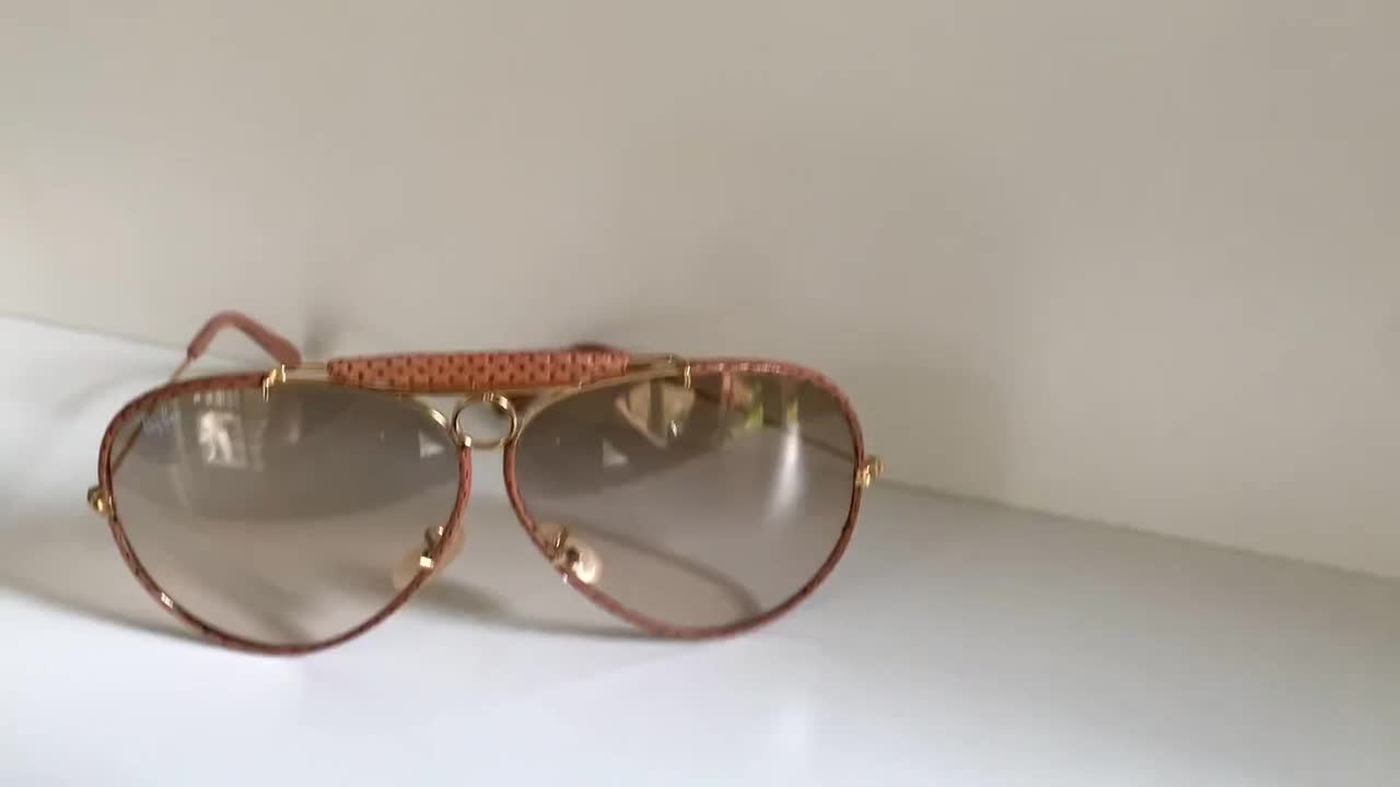 Ray Ban B&L Leathers Shooter 62mm Vintage Sunglasses - Etsy