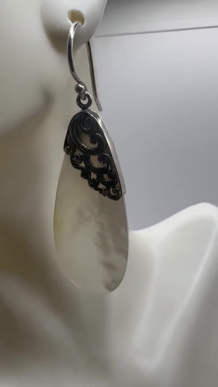 Orecchini da donna in argento Sterling 925 con filigrana a