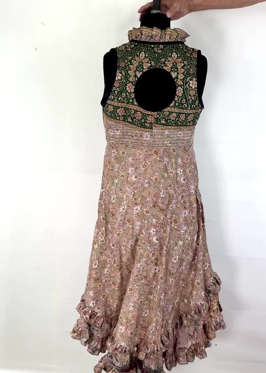 M. Bustier Dress. Celeste Underbust Corset Dress With Adj Tail Length.  Vintage Silk. Cosplay, LARP, Steampunk, Fairy, Renaissance -  Canada