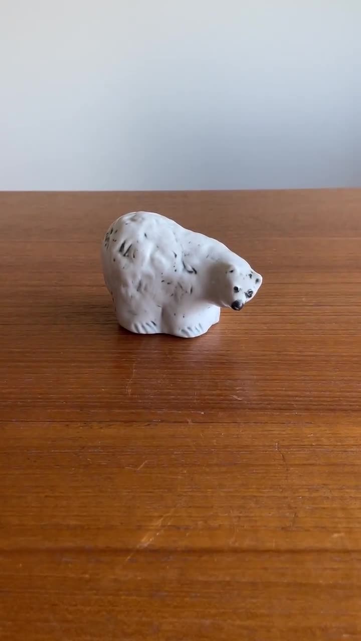 Pentik Finland Polar Bear Henrik Allert MCM Scandinavian Ceramic