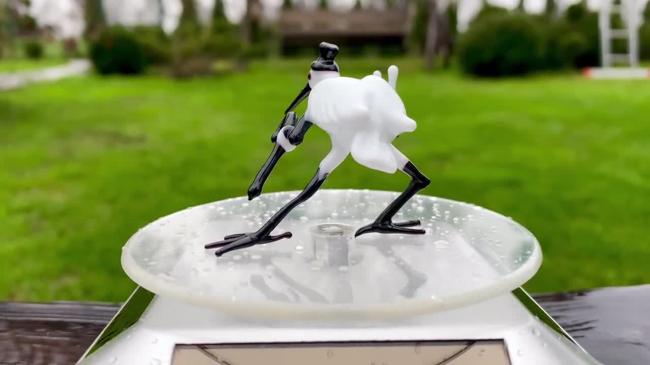 Glass Heron Bird Glass Sculpture, Heron With Hands, Birds With