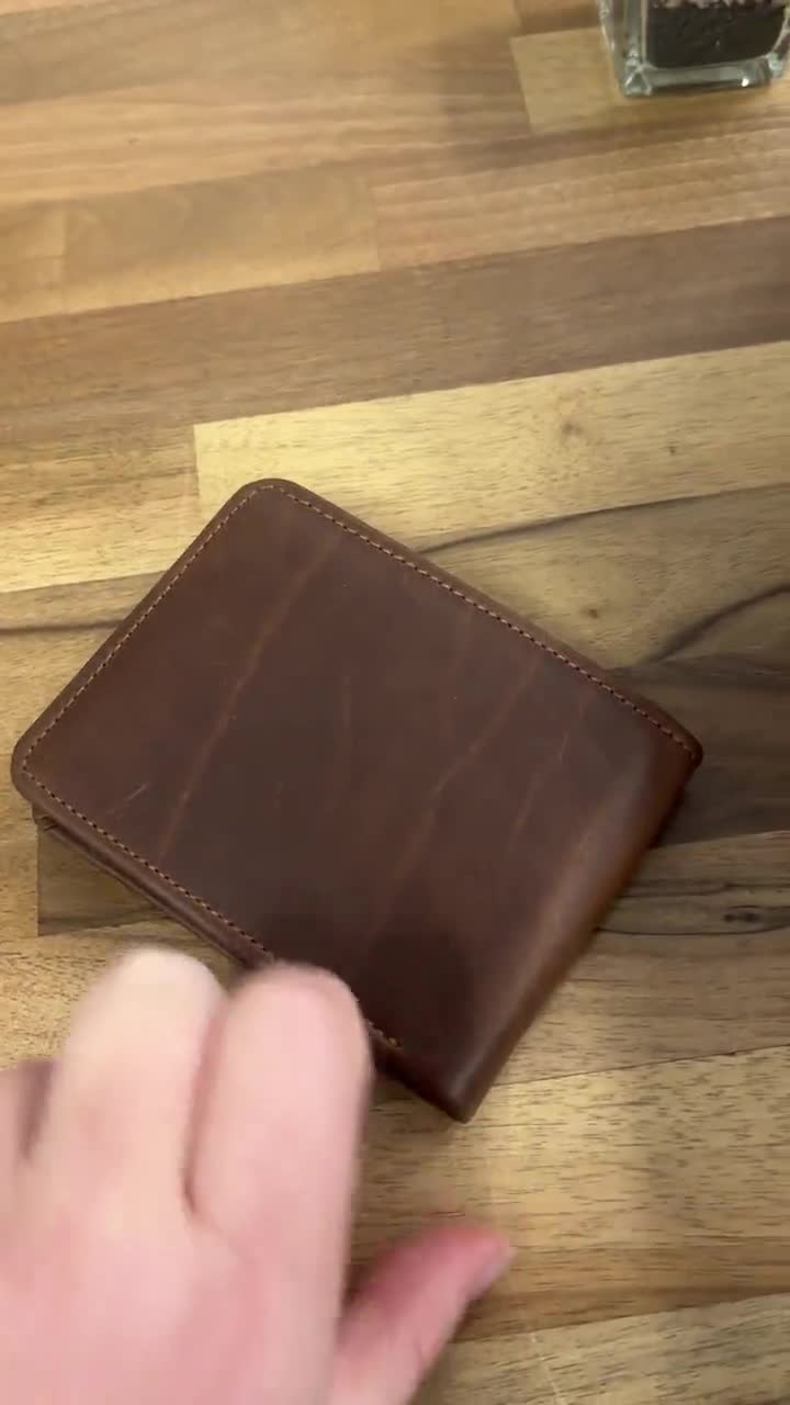Slim Brown Leather Wallet: Multi-Slot Bifold video poster