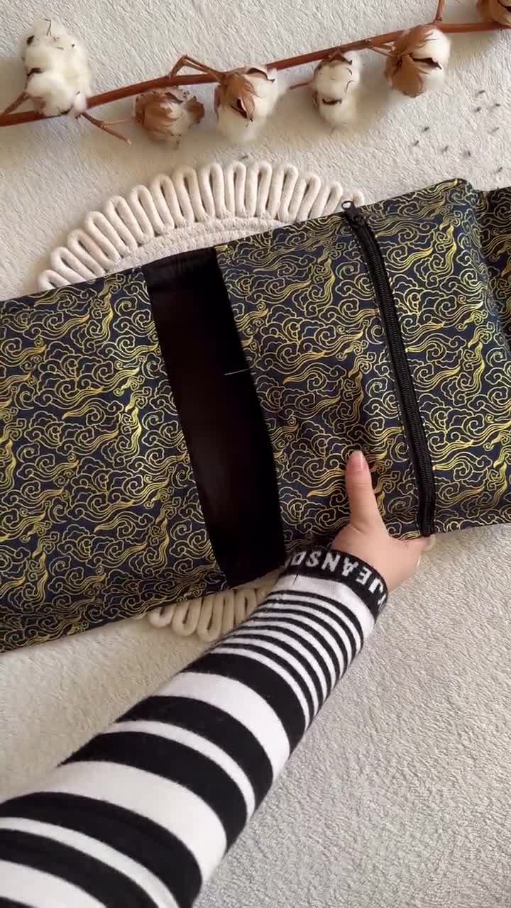 Japanese Double Book Sleeve with Pocket, Padded Book Cover, Kindle Case, Book Purse, Book Accessories, Bookish Gifts for Readers, Book Bag video poster