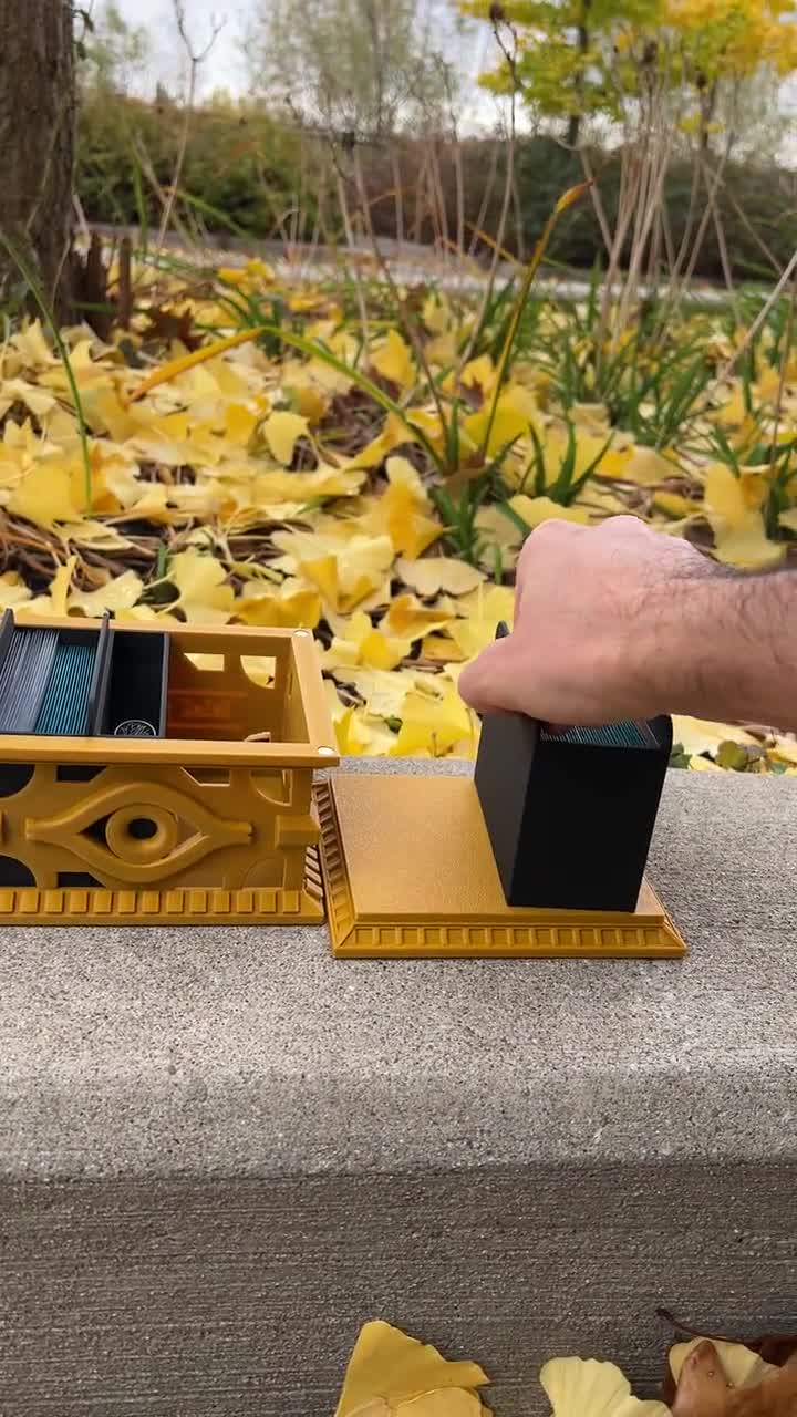 Gold Sarcophagus Deck Box: 3D Printed Card Storage for Yu-Gi-Oh!