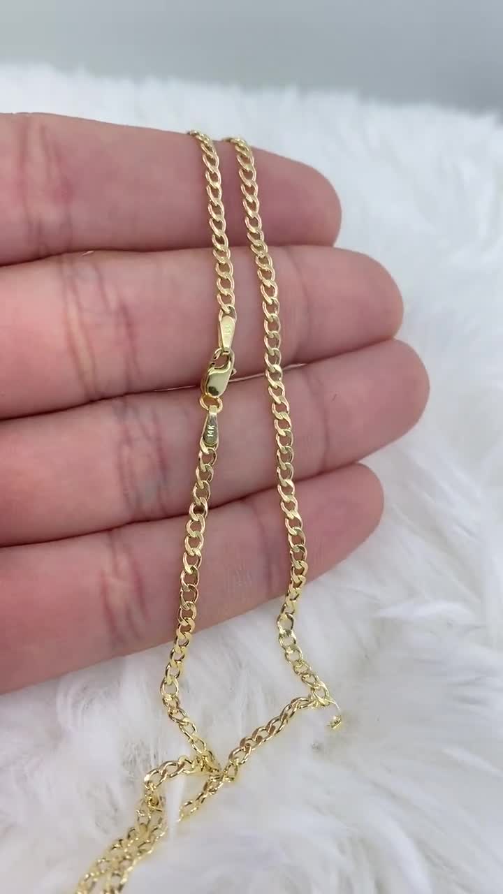 Mirror Chain Necklace 14K Yellow Gold / 26 Inches by Baby Gold - Shop Custom Gold Jewelry
