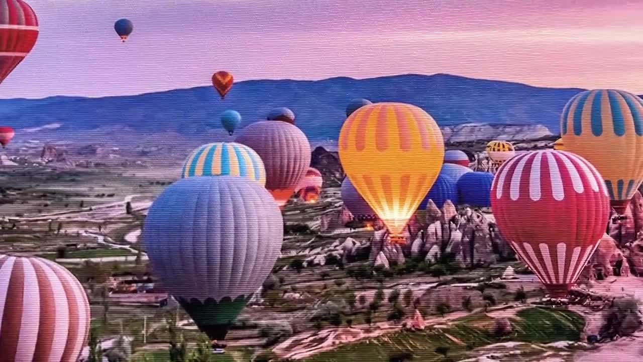 カッパドキア熱気球キャンバスアート：トルコの風景壁装飾 - Etsy 日本