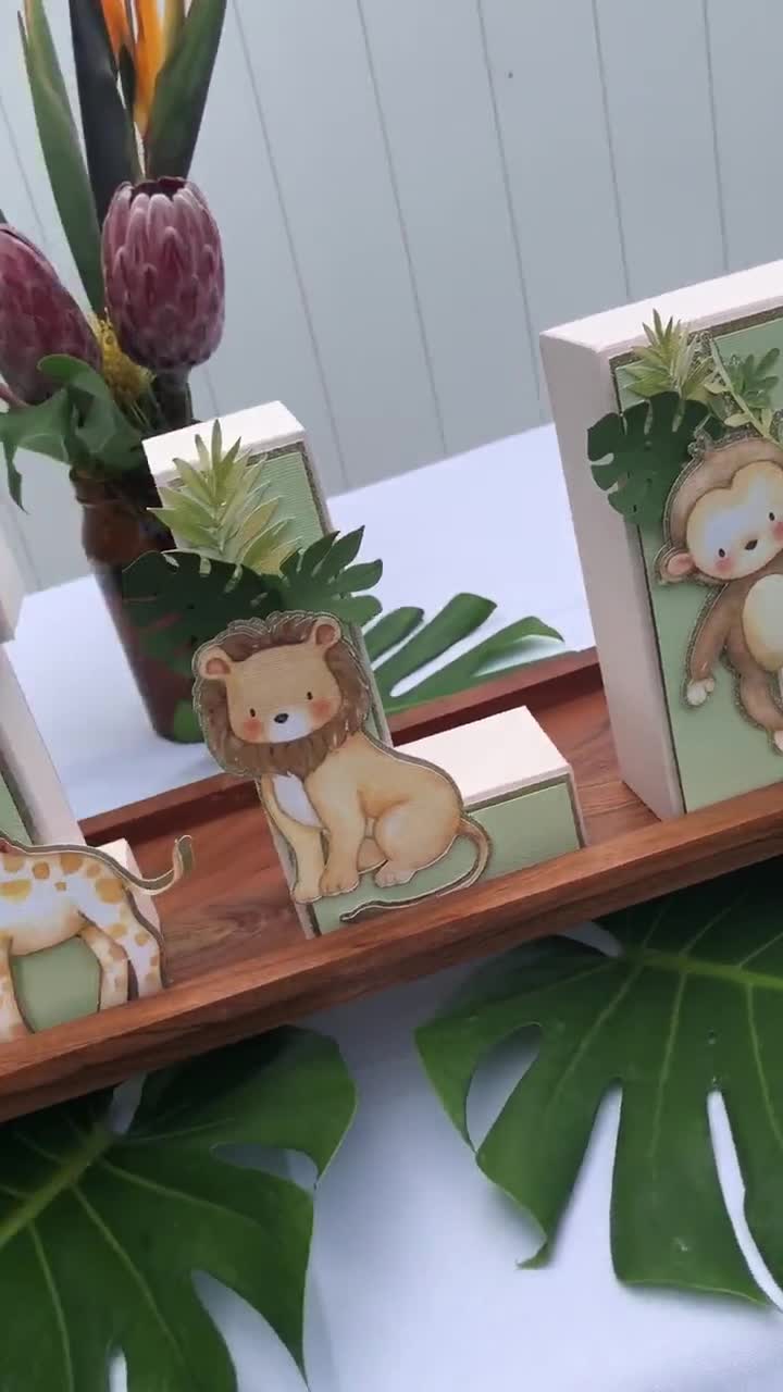 Aventura de Safari salvaje: decoraciones para fiesta de cumpleaños con  temática de Safari, letras 3D de Safari, fiesta de Safari, decoración para  fiesta de bienvenida de bebé, fiesta en la jungla 