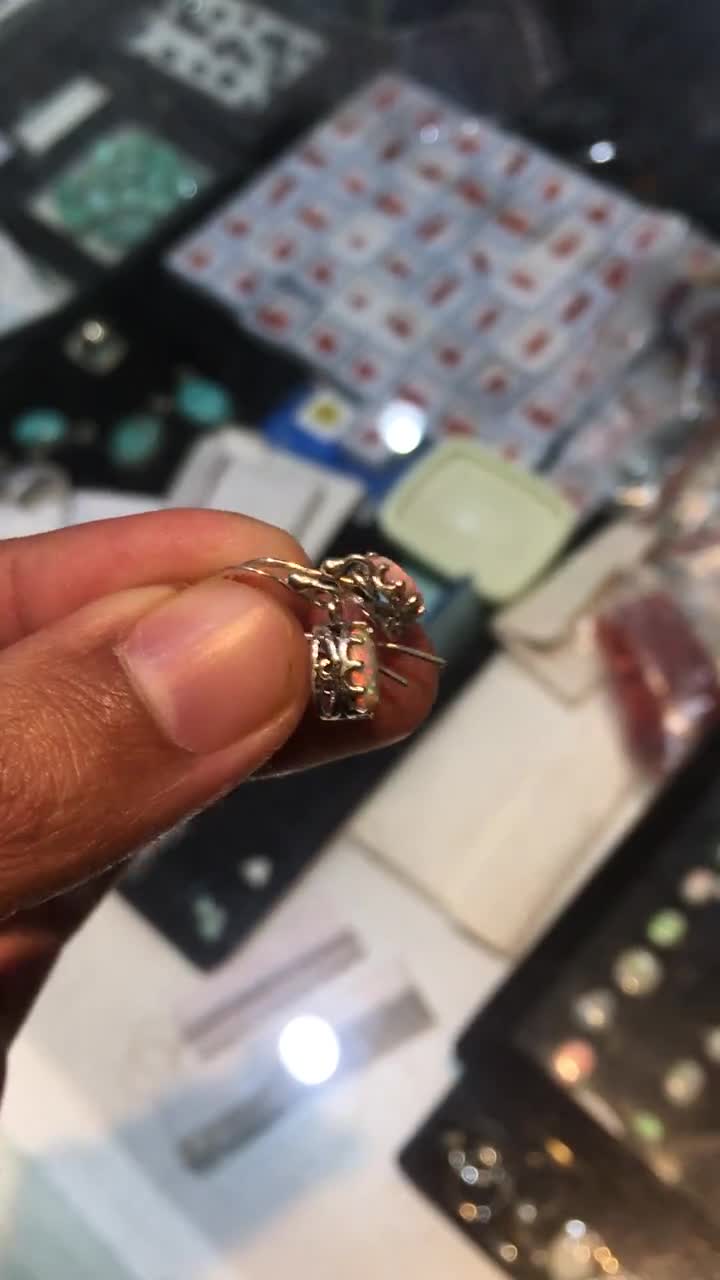 Orecchini Con Cabochon Tondo In Rubino E Argento 925 - Orecchini Rubino E Argento 925 - Foto 10