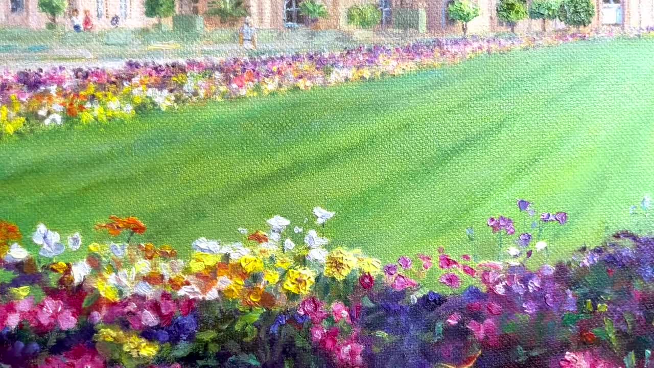 オリジナル油絵_リュクサンブール公園_パリ_フランス - Etsy 日本