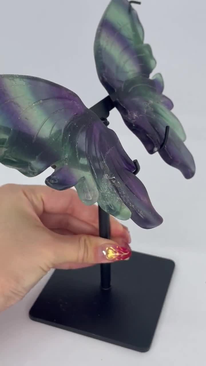 縞模様のレインボーフローライト蝶の羽 - Etsy 日本