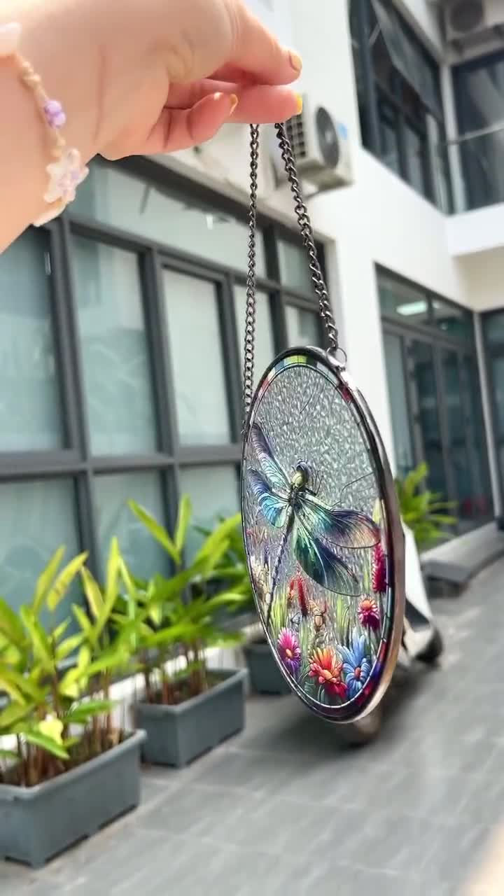 Archangel Michael Stained Glass Suncatcher, Warrior Angel Window