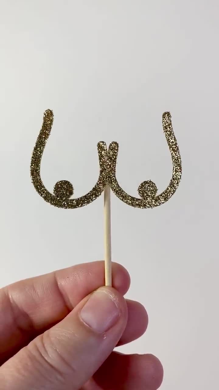 Boob Cupcake Topper, Breast Food Picks, Lady's Boobs, Party Decorations, Bachelorette Party, Adult Bachelor Party, Breast Cancer Awareness video poster