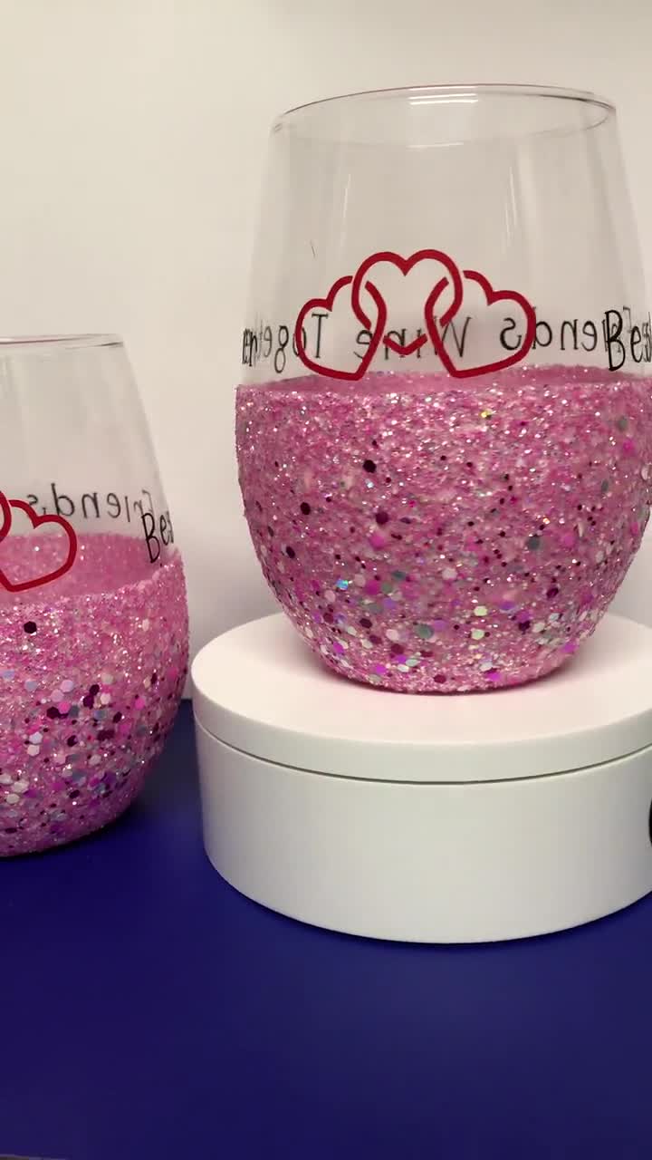 DIY Glitter Dipped Glasses - Dishwasher Safe Glitter Cup - Poofy