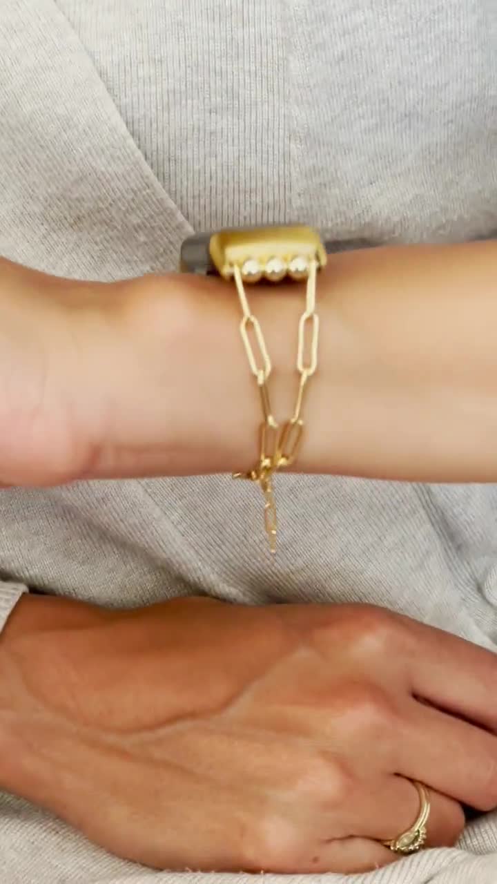 Gold Fitbit Luxe Chain Bracelet Women Fitbit Luxe Band Chic 14K Gold Filled  Paper Clip Chain Jewelry Dainty Chain Strap Mother's Day Gift -  Hong  Kong