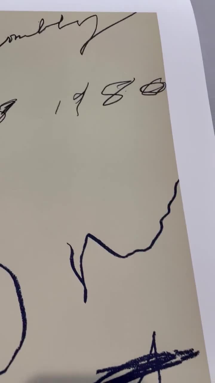 Cy Twombly - Exhibition Poster, Yvon Lambert Gallery 1980