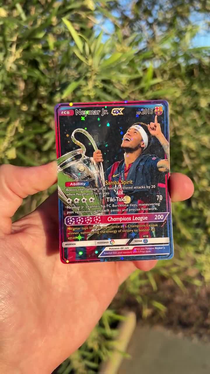 ネイマールJr. FCバルセロナ ポケモン風カード - Etsy 日本