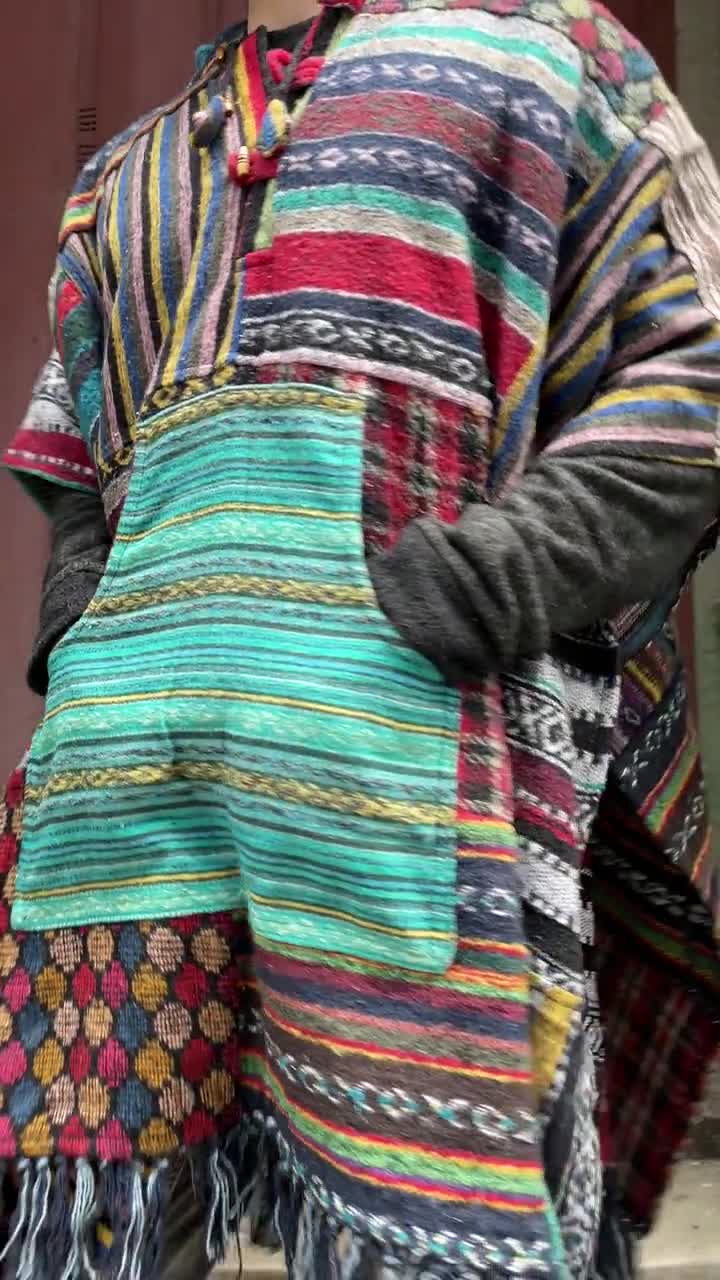 Winter Mens Poncho, Poncho Men, Handmade Poncho, Hippy Baja Outdoor,  Christmas, Hippie Poncho, Mexican Pancho, Poncho Men, Fall, Gifts -   Norway