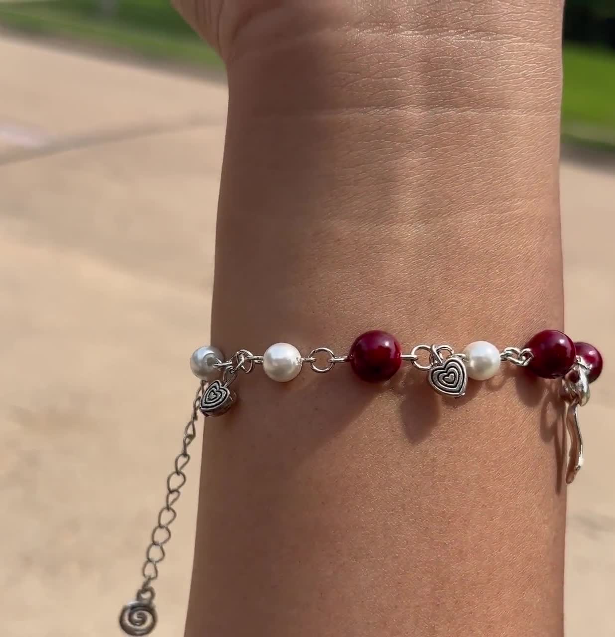 Dark Red Lana Del Rey Honeymoon Bracelet