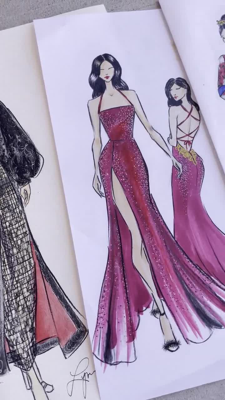 Custom Fashion Illustration/ Personal Fashion Design Drawing