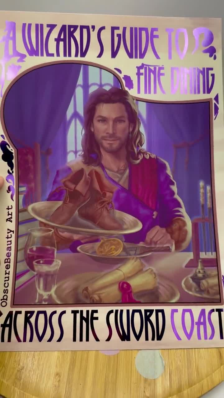 Gale BG3 Funny Print A4: Wizard’s Guide Art for Wall Decor video poster