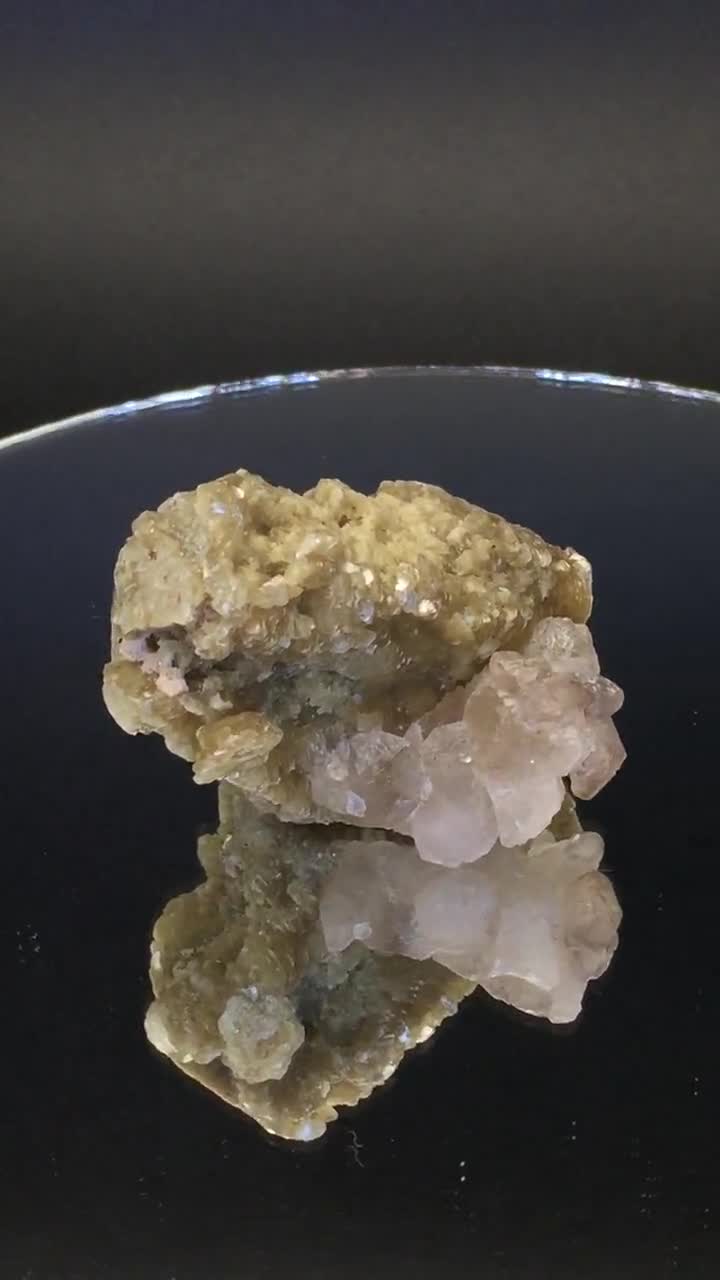 鉱物標本 mica +dry花 2点対雲母原石