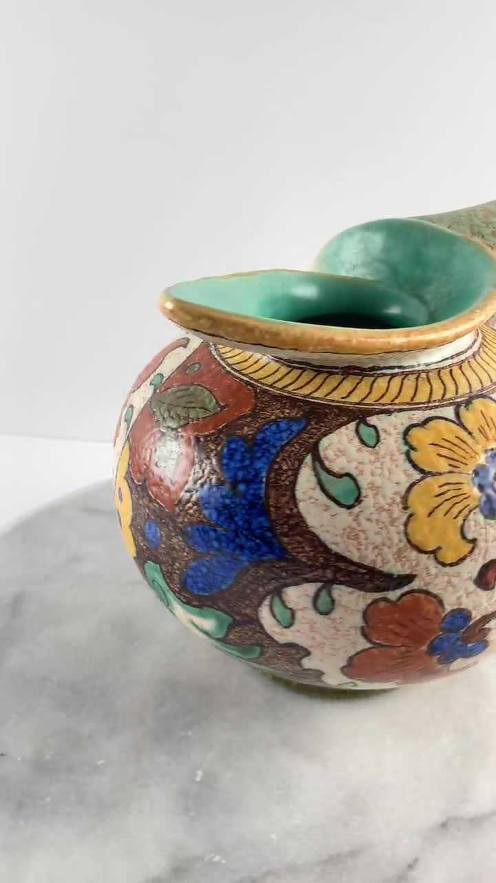 大きな丸い花瓶/水差し ロイヤル「南ホランド」 ゴーダ、アーティスト